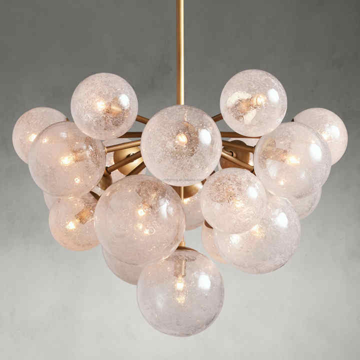 American Modern Bubble Ball Chandelier Living Room Pendant Light Hand ...
